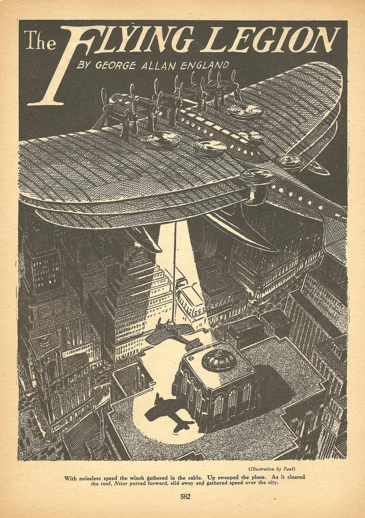 An illustration from Air Wonder Stories, Vol. 1, No. 7 (January 1930), 1930, leaf 7