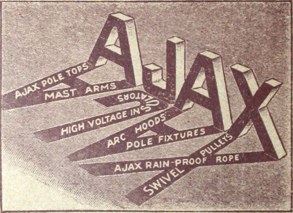 An illustration from Ajax distinctive specialties : embodying the characteristic points of merit found only in the Ajax make., 1907, leaf 23