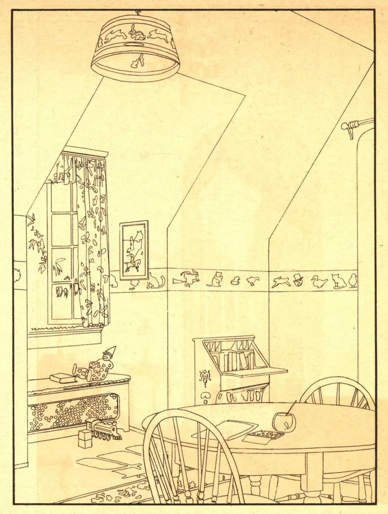 An illustration from Alabastine home color book, 1928, leaf 11