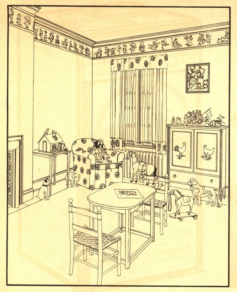 An illustration from Alabastine home color book, 1928, leaf 16
