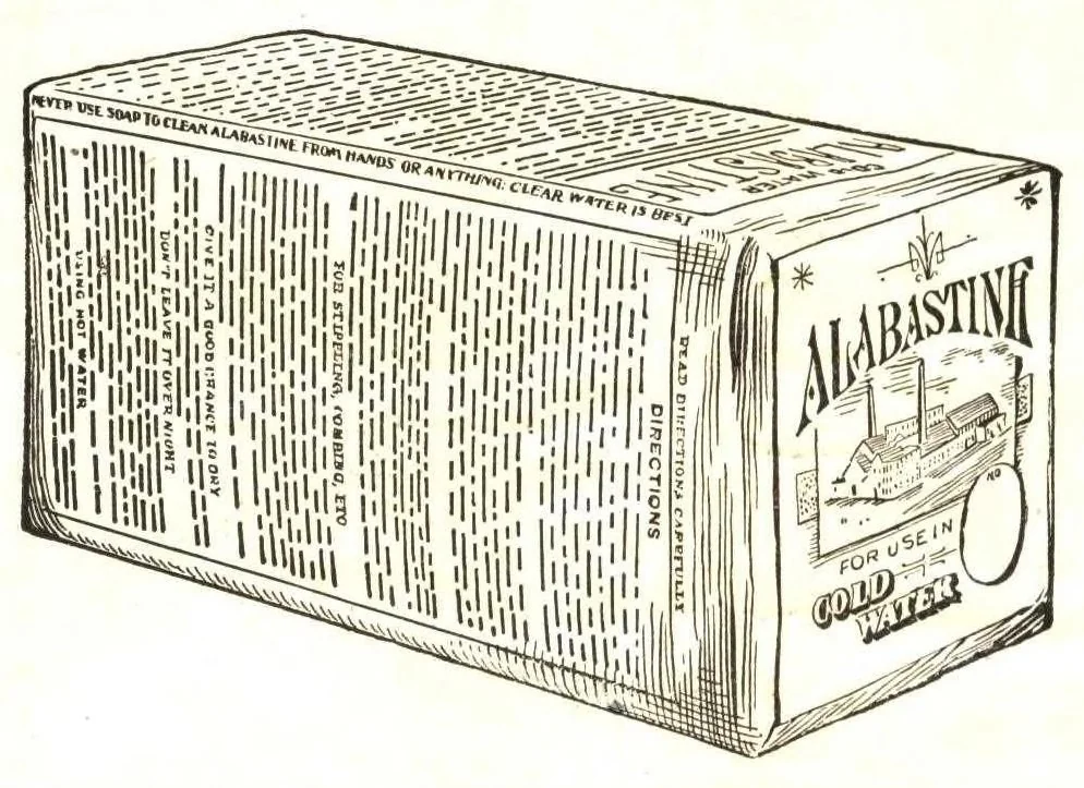 An illustration from Alabastine: the durable wall coating., 1900, leaf 1