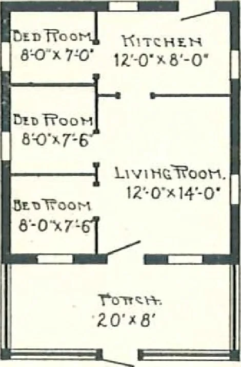 An illustration from Aladdin Houses 1915, 1915, leaf 107
