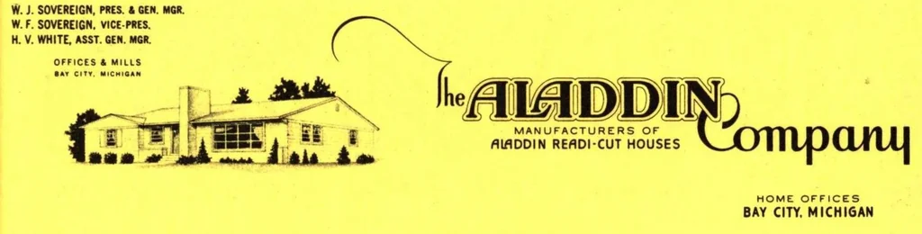 An illustration from Aladdin readi-cut homes (not prefabricated) : sold by the golden rule., 1963, leaf 74