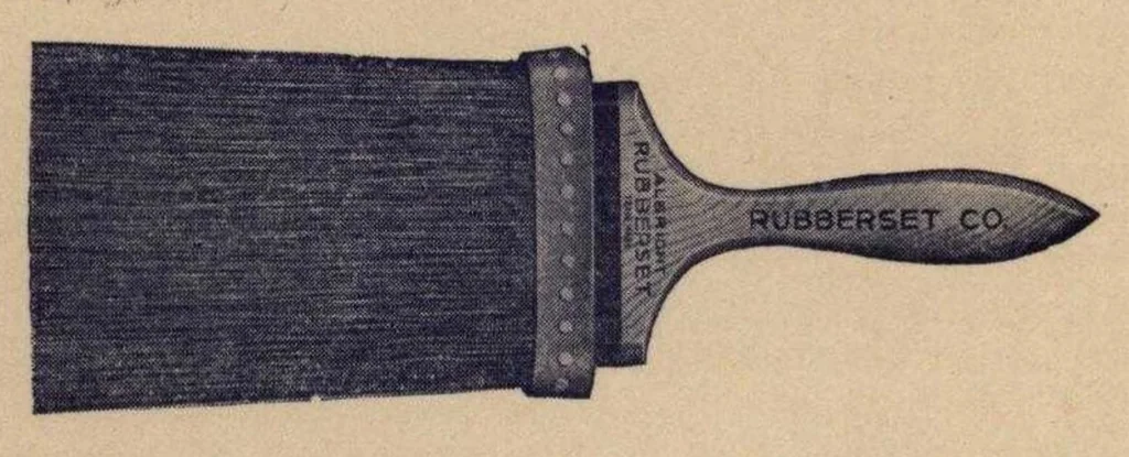An illustration from Albright Rubberset : Brush Section : November 1,1929, 1929, leaf 2