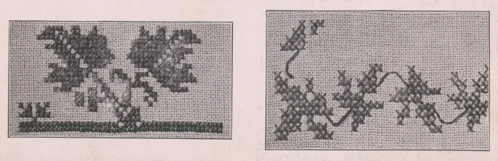 An illustration from Album of cross stitch and embroidery., 1915, leaf 10