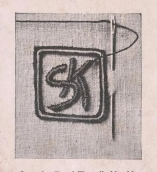 An illustration from Album of cross stitch and embroidery., 1915, leaf 14