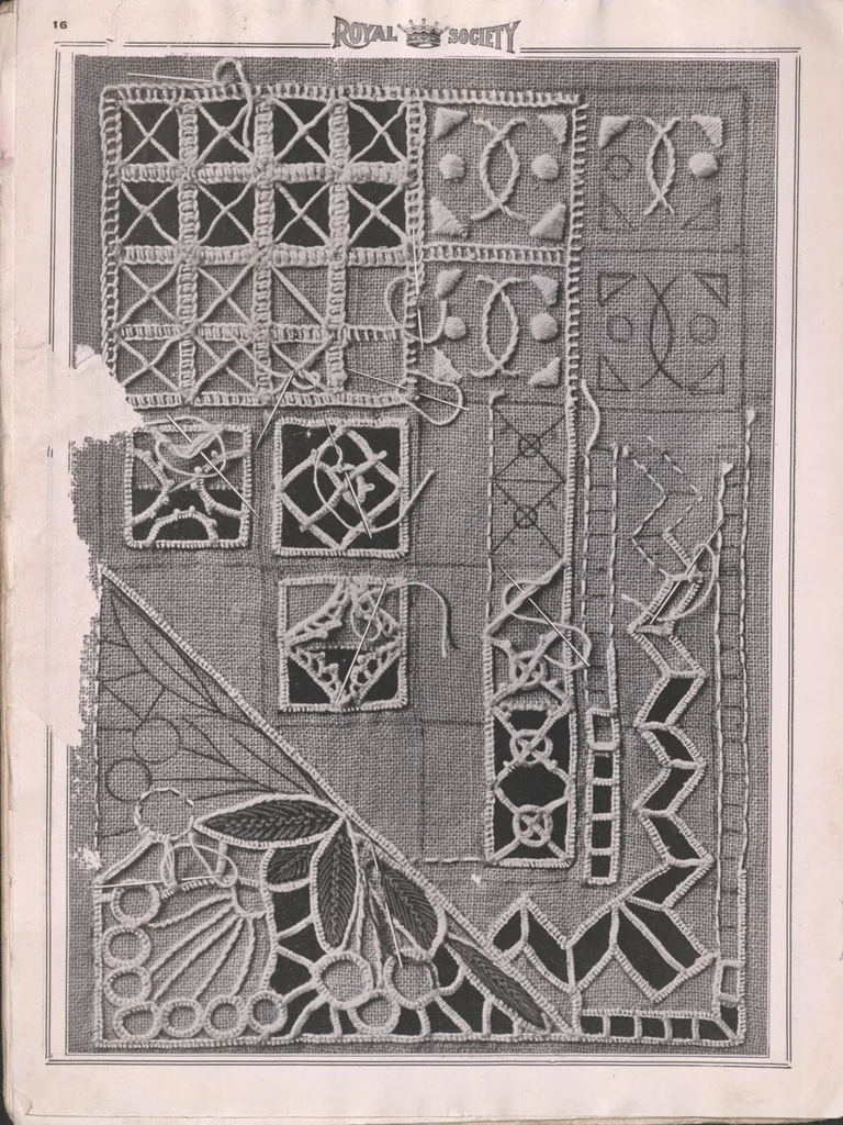 An illustration from Album of cross stitch and embroidery., 1915, leaf 15
