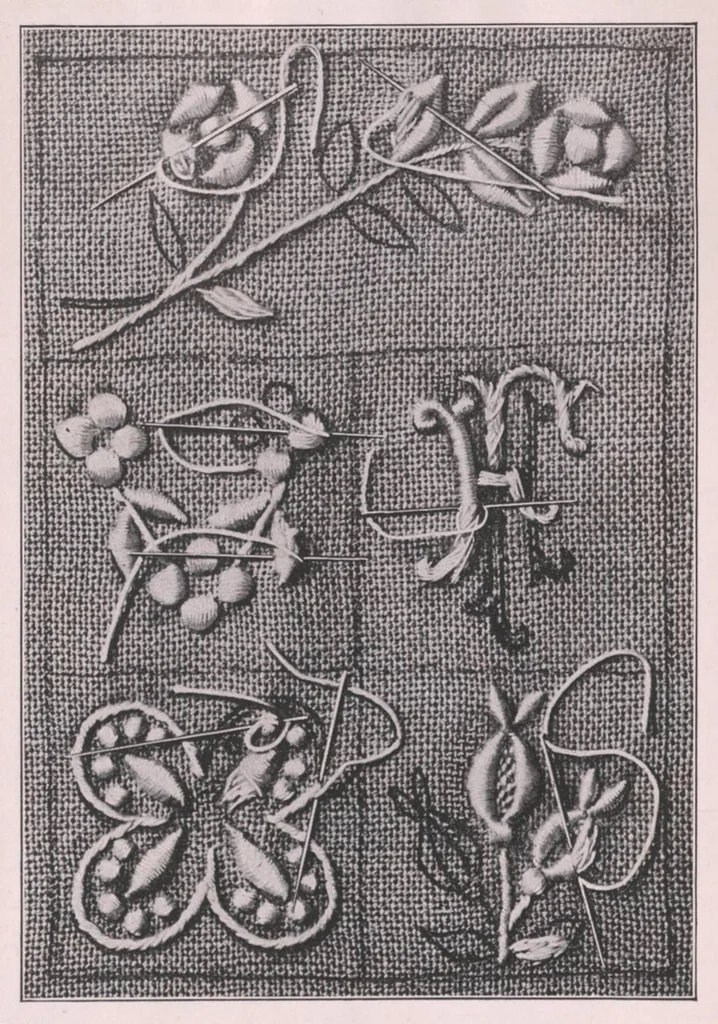 An illustration from Album of cross stitch and embroidery., 1915, leaf 17