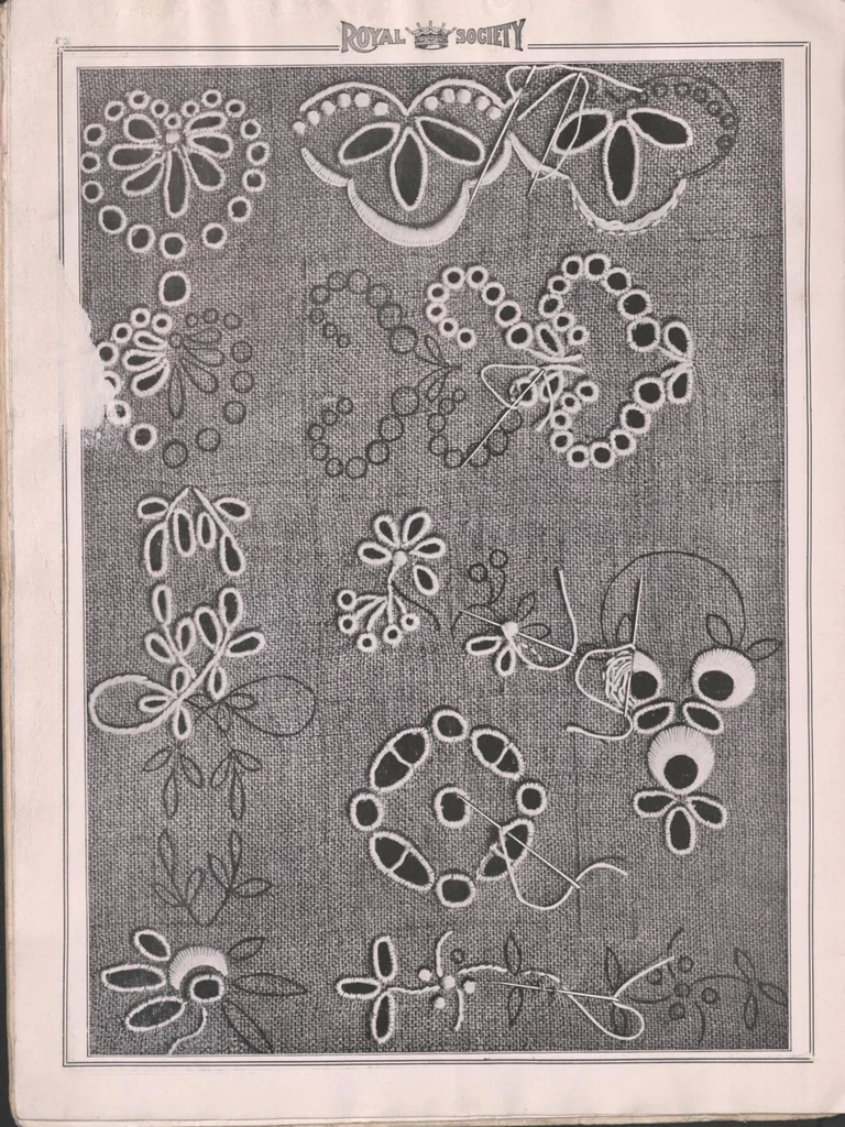 An illustration from Album of cross stitch and embroidery., 1915, leaf 21