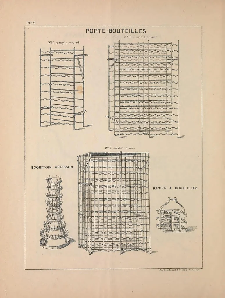 An illustration from Album des meubles de jardins et porte-bouteilles, 1885, leaf 14