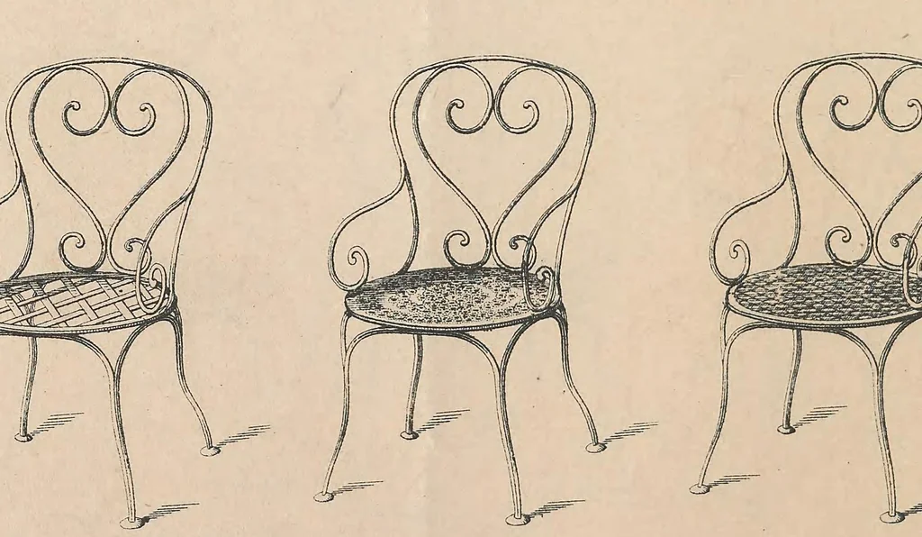 An illustration from Album des meubles de jardins et porte-bouteilles, 1885, leaf 4
