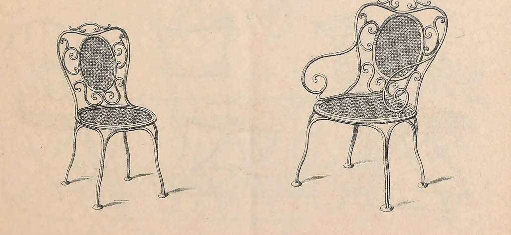 An illustration from Album des meubles de jardins et porte-bouteilles, 1885, leaf 5