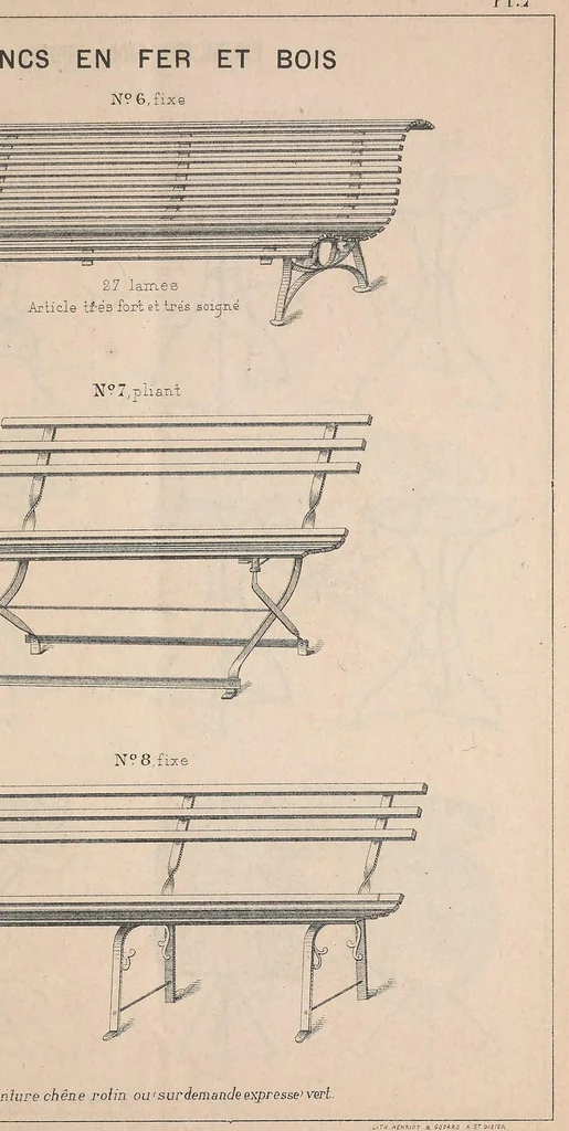 An illustration from Album des meubles de jardins et porte-bouteilles, 1885, leaf 9