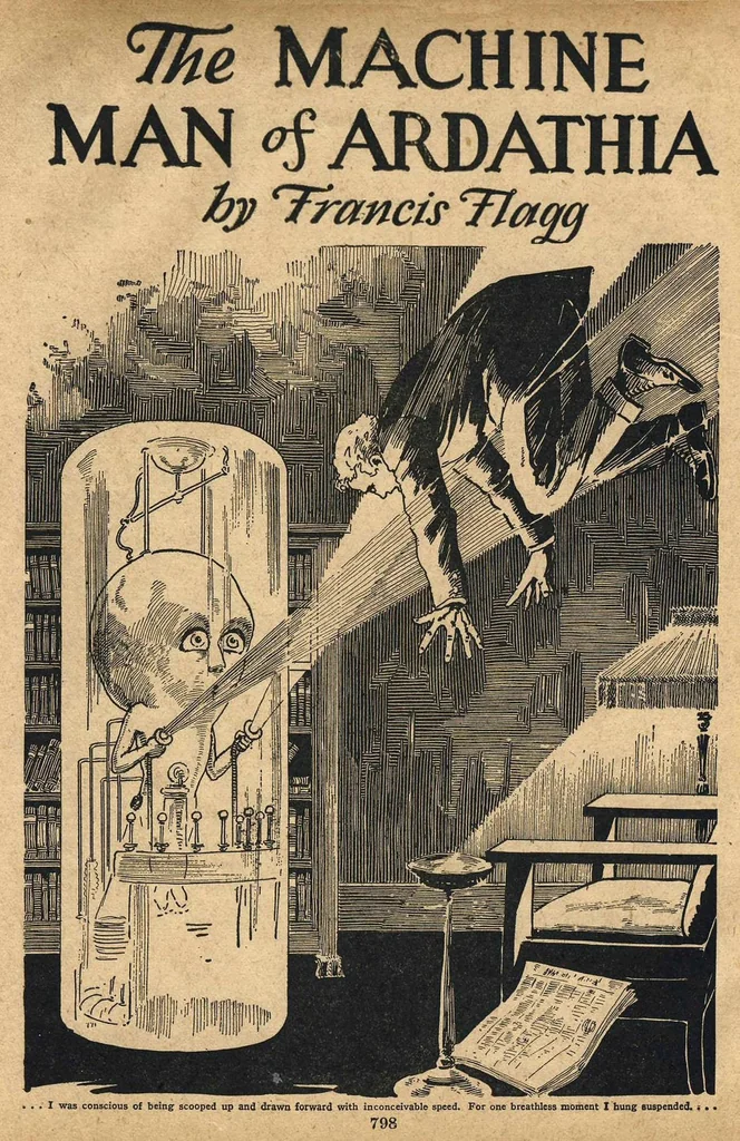 An illustration from Amazing Stories Volume 02 Number 08, 1927, leaf 79