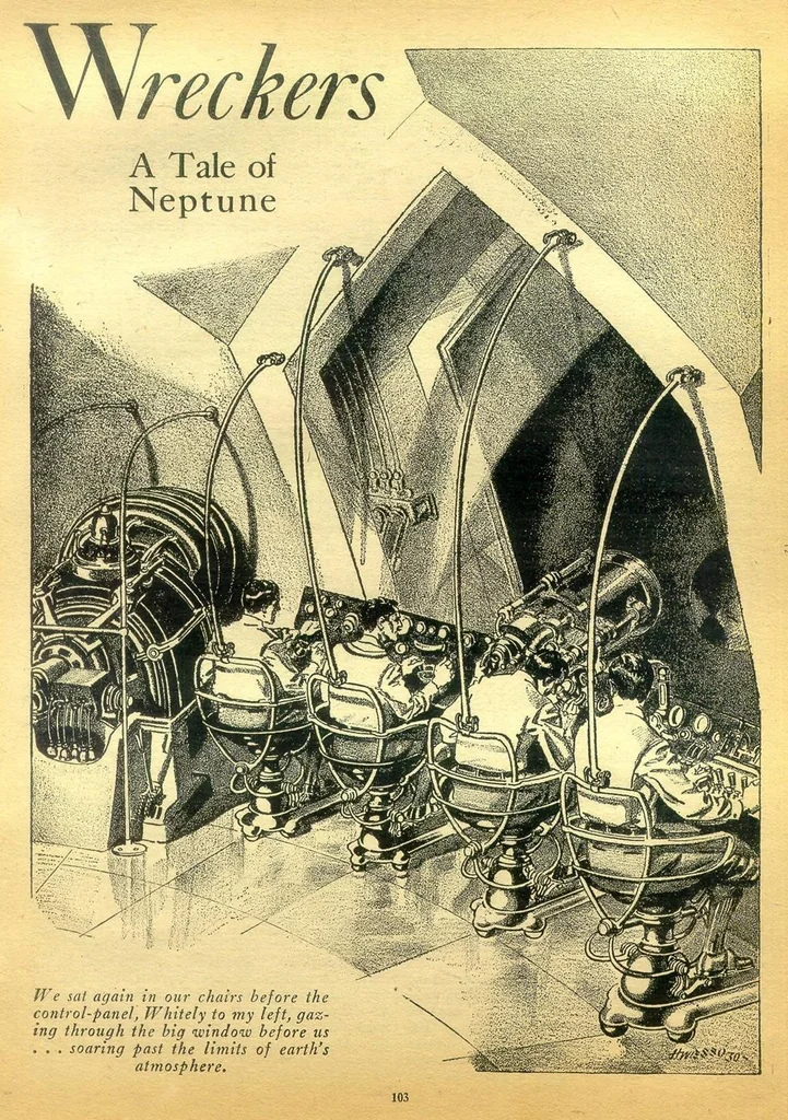An illustration from Amazing Stories Volume 05 Number 02, 1930, leaf 7
