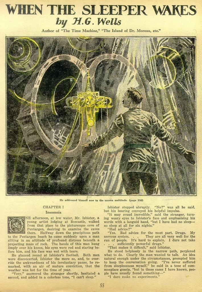 An illustration from Amazing Stories Quarterly, Vol. 1, No. 1 (Winter 1928), 1928, leaf 56