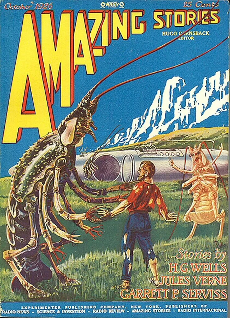 An illustration from Amazing Stories, Vol. 1, No. 7 (October 1926), 1926, leaf 0
