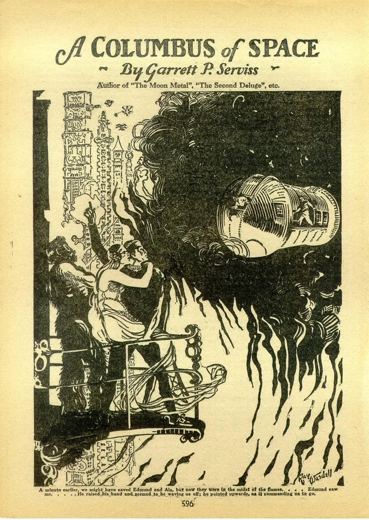 An illustration from Amazing Stories, Vol. 1, No. 7 (October 1926), 1926, leaf 20