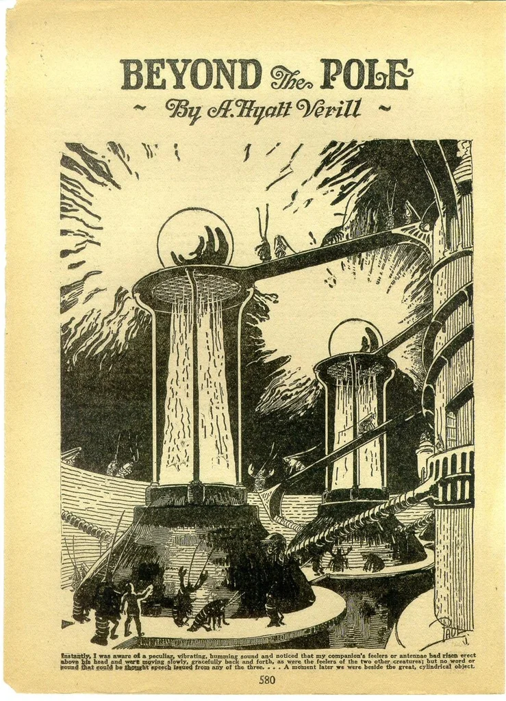 An illustration from Amazing Stories, Vol. 1, No. 7 (October 1926), 1926, leaf 4