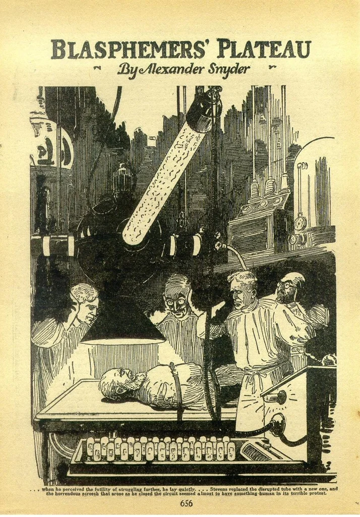 An illustration from Amazing Stories, Vol. 1, No. 7 (October 1926), 1926, leaf 80