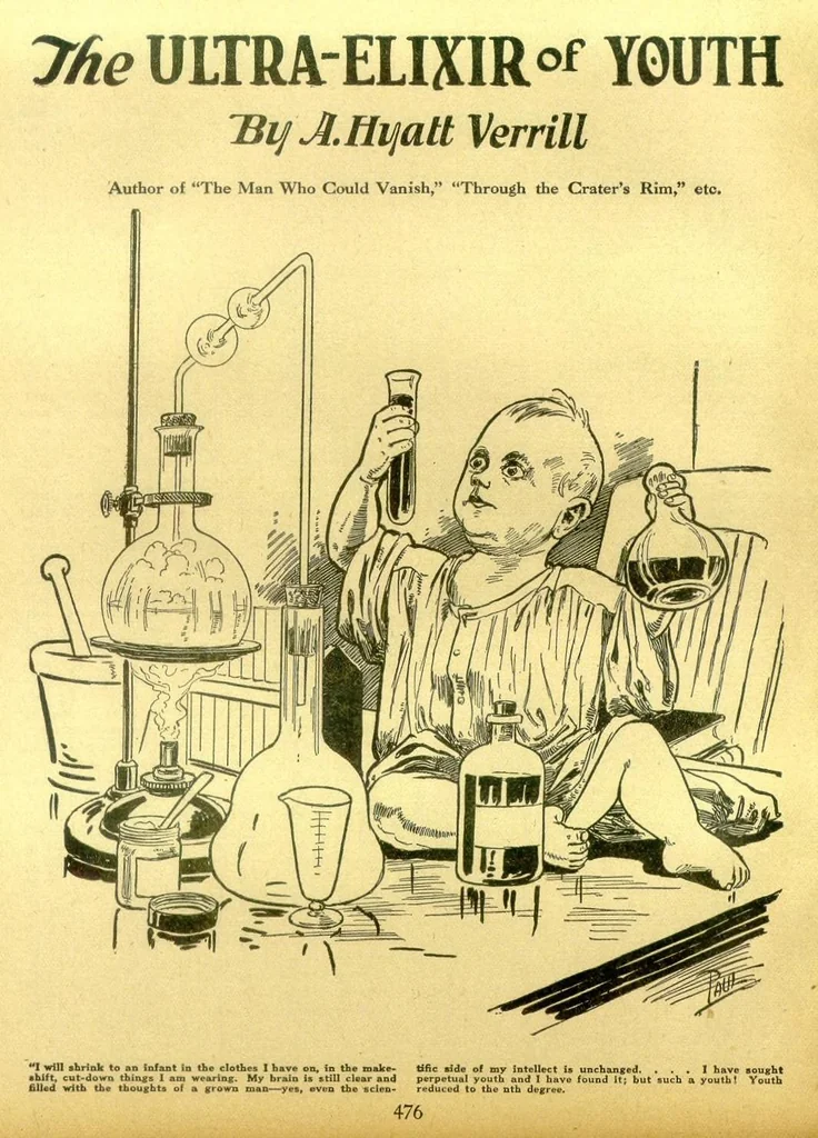 An illustration from Amazing Stories, Vol. 2, No. 5 (August 1927), 1927, leaf 60