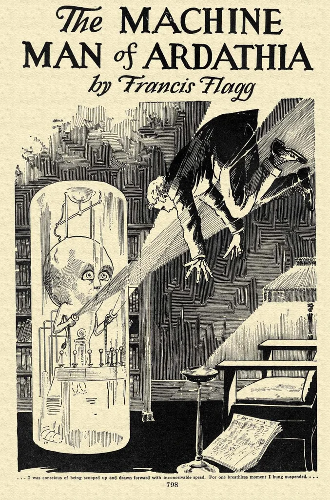 An illustration from Amazing Stories, Vol. 2, No. 8 (November 1927), 1927, leaf 77
