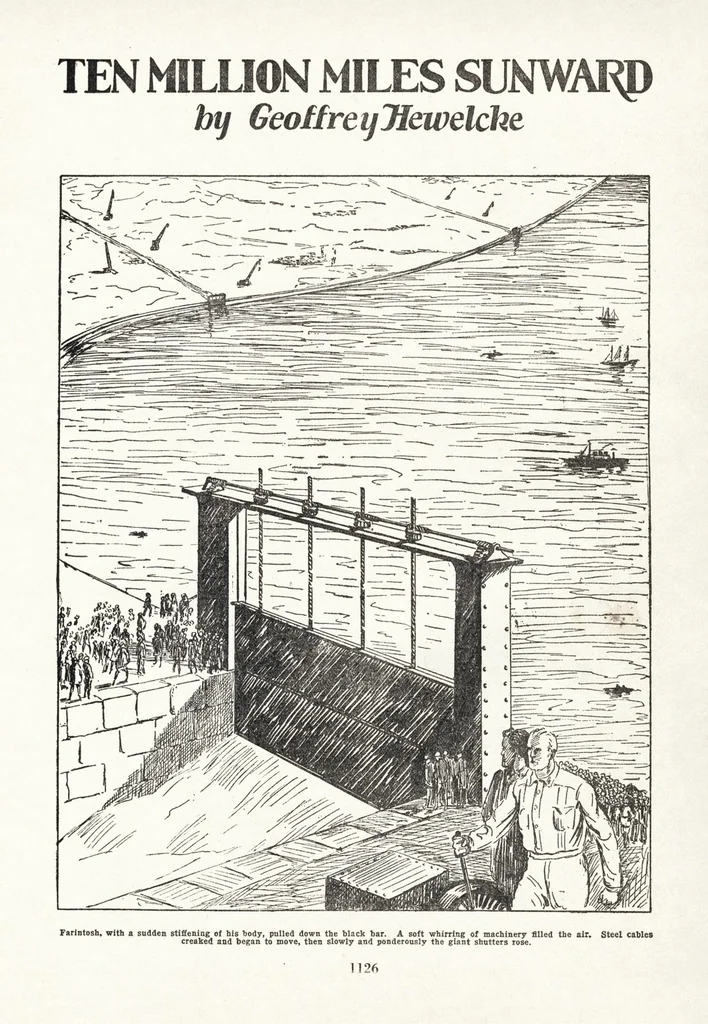 An illustration from Amazing Stories, Vol. 2, No. 12 (March 1928), 1928, leaf 7
