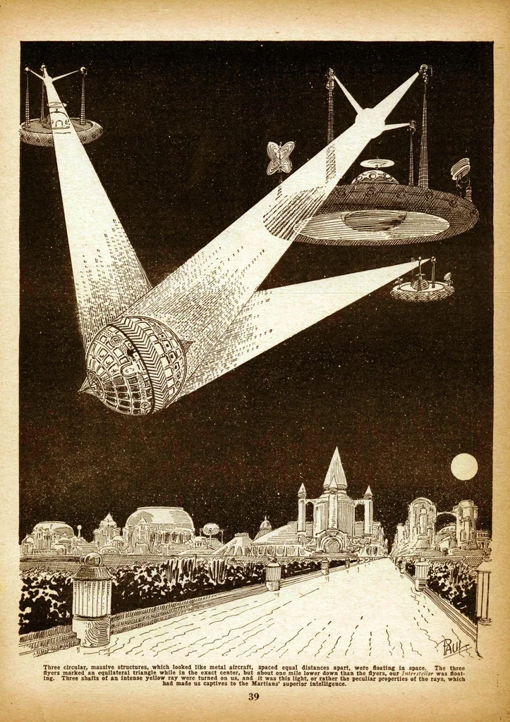An illustration from Amazing Stories, Vol. 3, No. 1 (April 1928), 1928, leaf 41