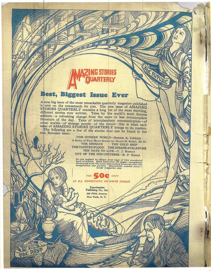 An illustration from Amazing Stories, Vol. 3, No. 6 (September 1928), 1928, leaf 1