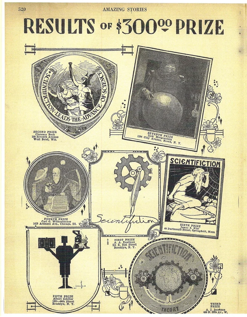 An illustration from Amazing Stories, Vol. 3, No. 6 (September 1928), 1928, leaf 40