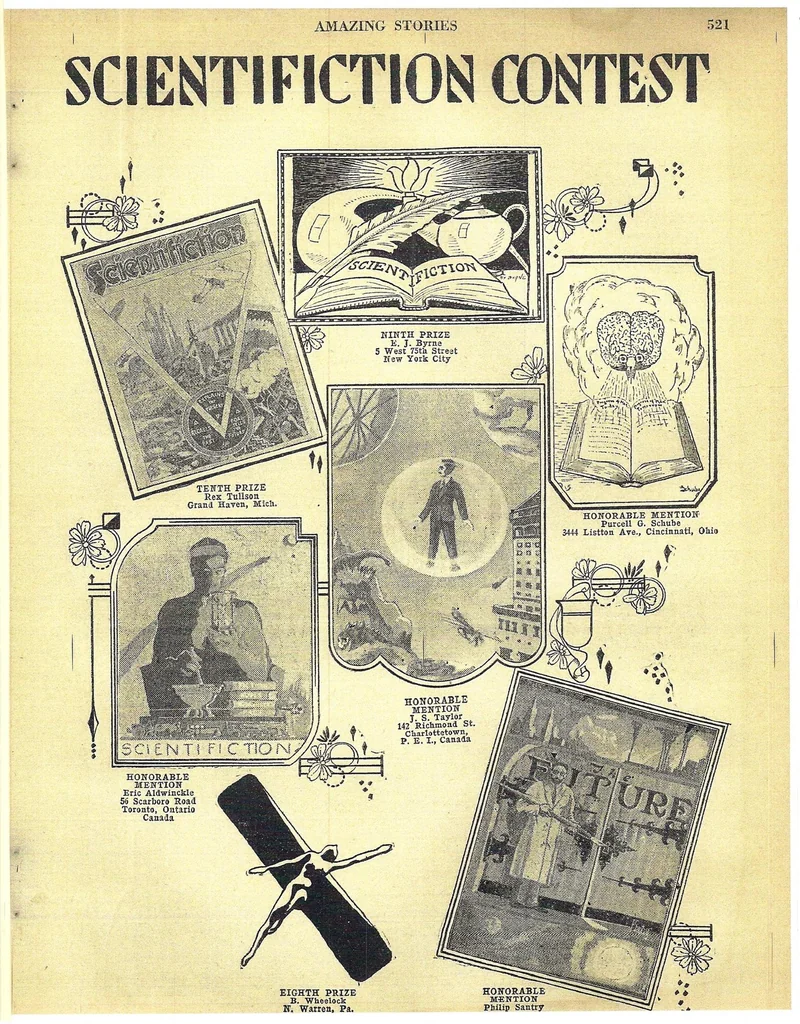 An illustration from Amazing Stories, Vol. 3, No. 6 (September 1928), 1928, leaf 41