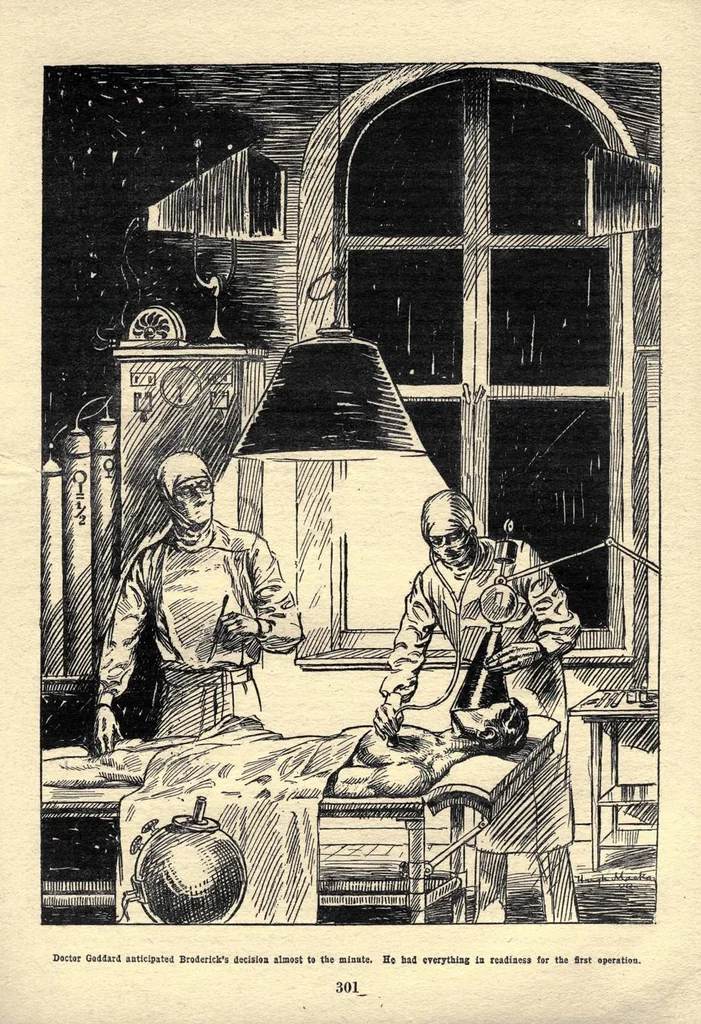 An illustration from Amazing Stories, Vol. 4, No. 4 (July 1929), 1929, leaf 14