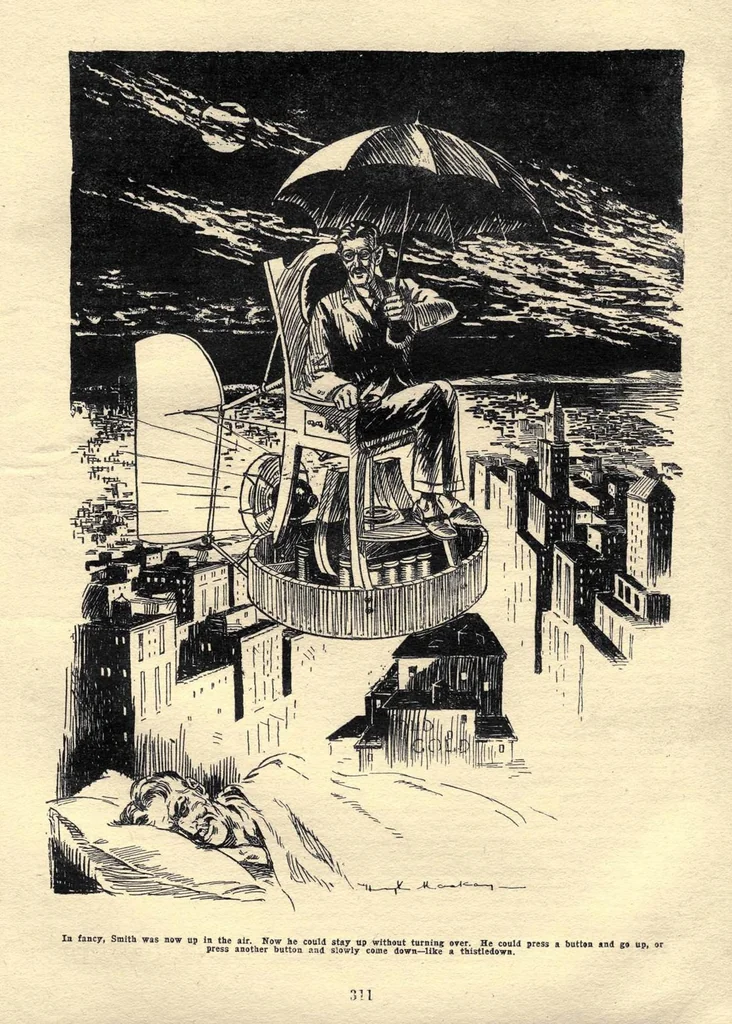 An illustration from Amazing Stories, Vol. 4, No. 4 (July 1929), 1929, leaf 24