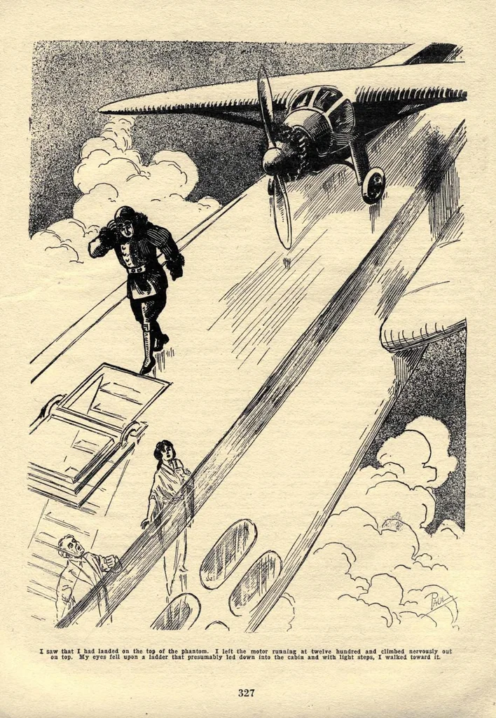 An illustration from Amazing Stories, Vol. 4, No. 4 (July 1929), 1929, leaf 40