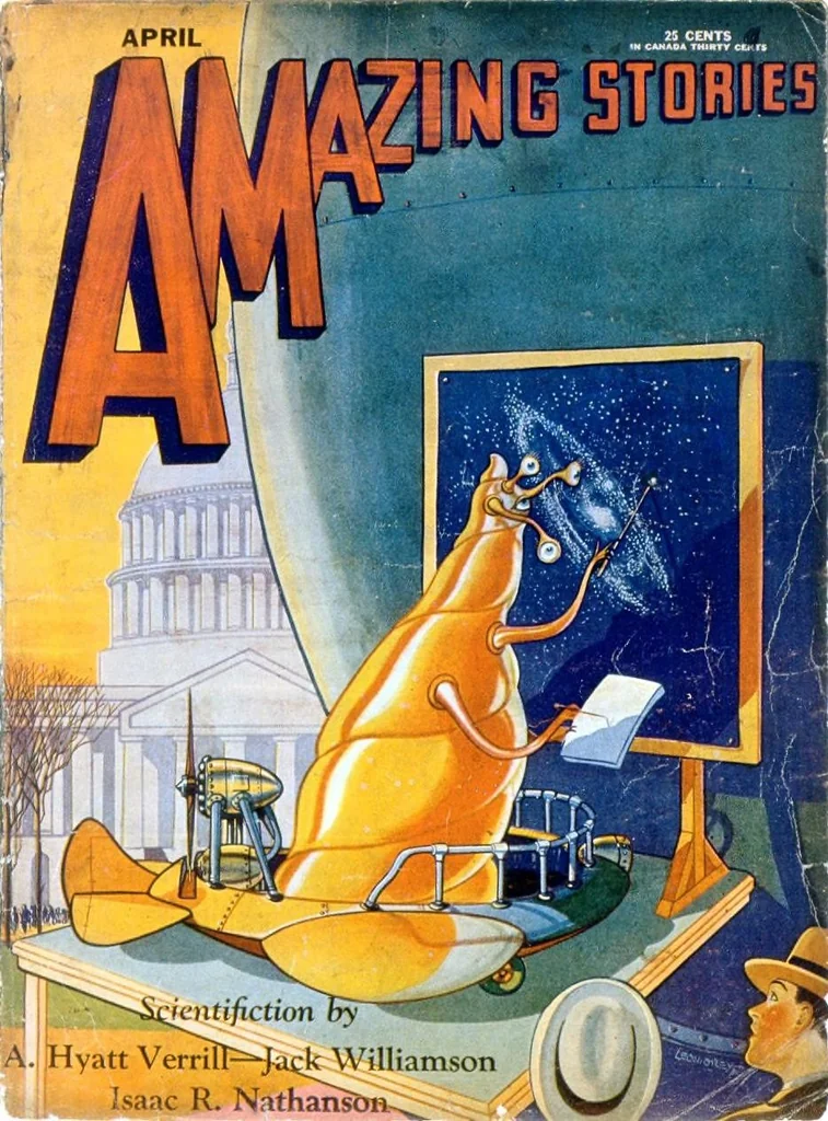An illustration from Amazing Stories, Vol. 5, No. 1 (April 1930), 1930, leaf 0