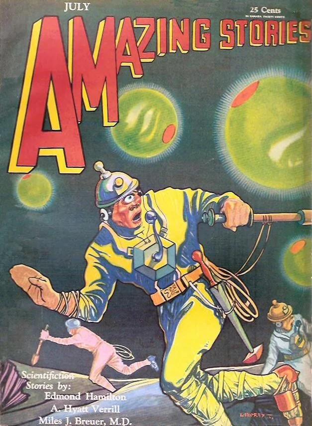 An illustration from Amazing Stories, Vol. 5, No. 4 (July 1930), 1930, leaf 0