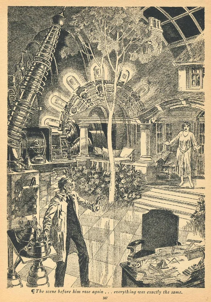An illustration from Amazing Stories, Vol. 5, No. 4 (July 1930), 1930, leaf 19