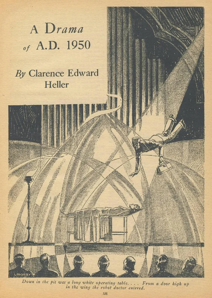 An illustration from Amazing Stories, Vol. 5, No. 4 (July 1930), 1930, leaf 37
