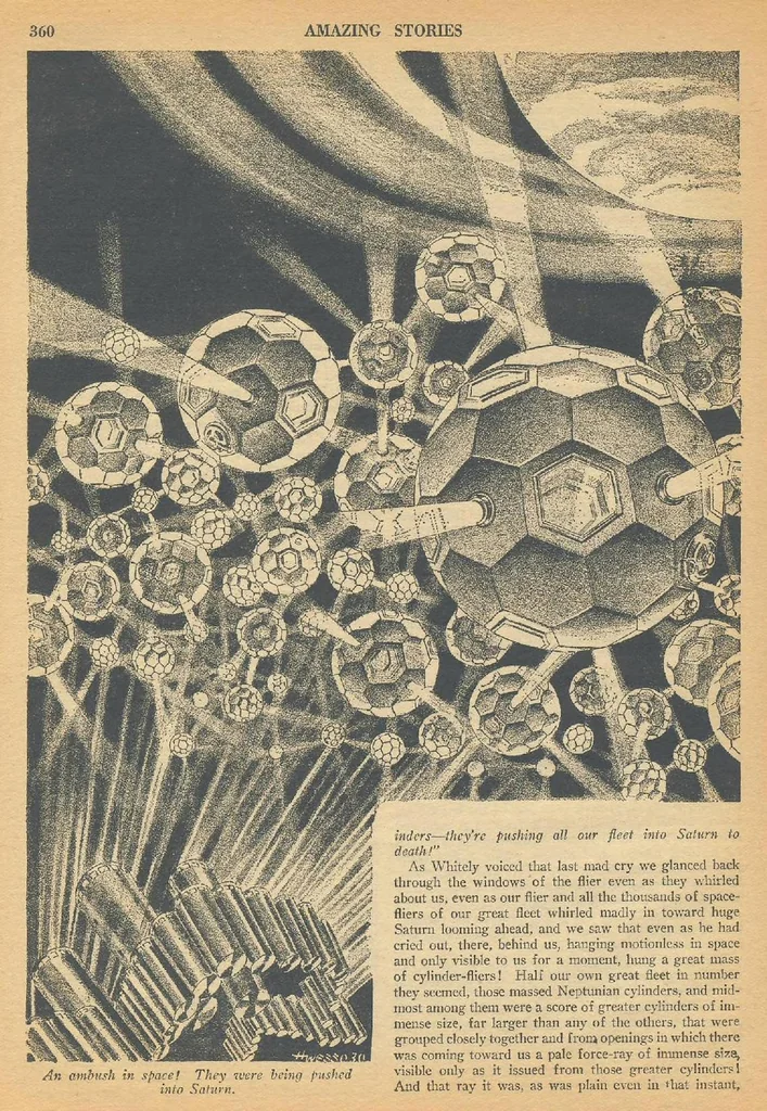 An illustration from Amazing Stories, Vol. 5, No. 4 (July 1930), 1930, leaf 72
