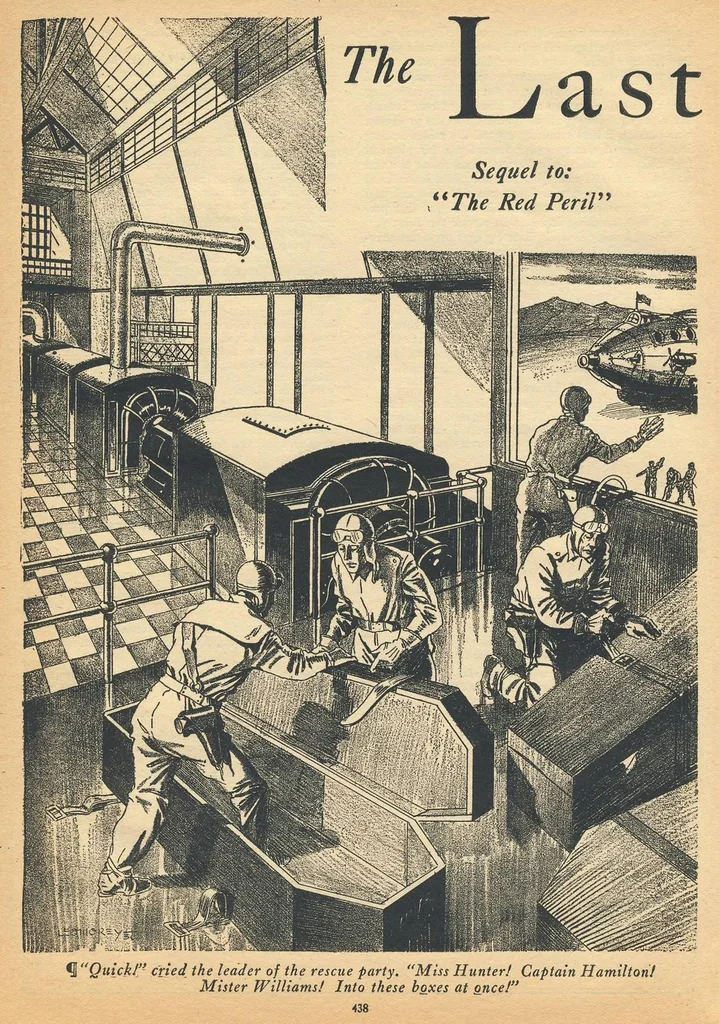 An illustration from Amazing Stories, Vol. 5, No. 5 (August 1930), 1930, leaf 54