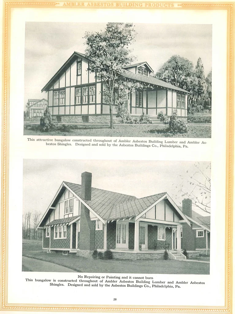 An illustration from Ambler Asbestos Building Lumber, 1922, leaf 29