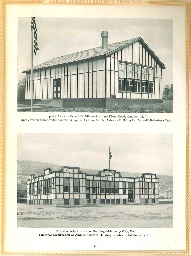 An illustration from Ambler Asbestos Building Lumber, 1922, leaf 32