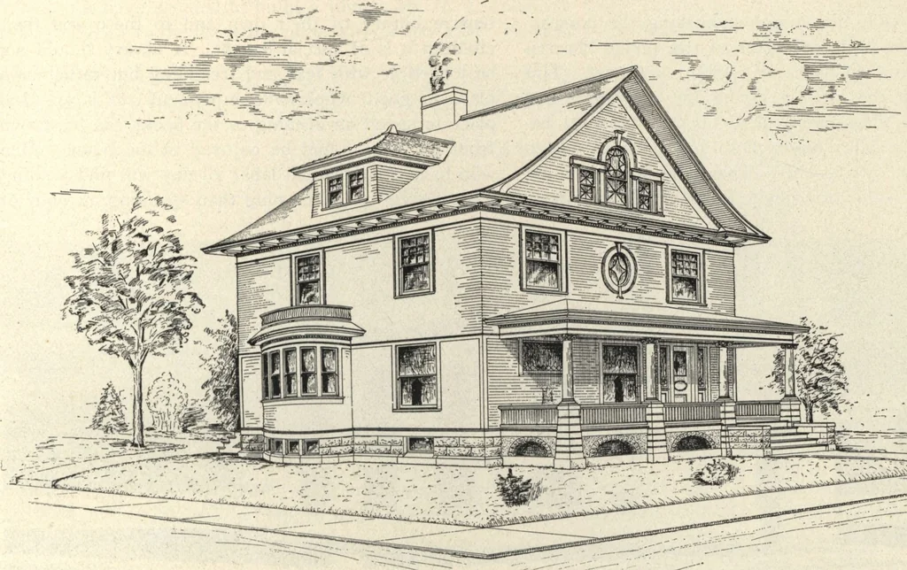 An illustration from American carpenter and builder, august 1906, 1906, leaf 50