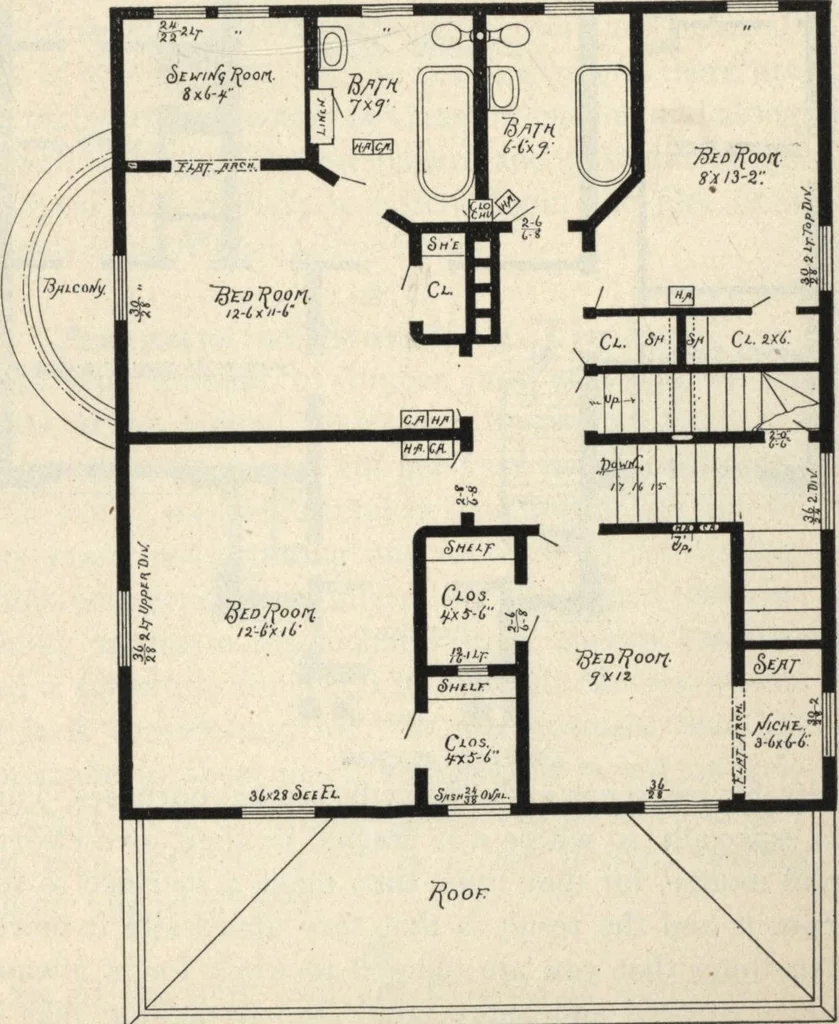 An illustration from American carpenter and builder, august 1906, 1906, leaf 50