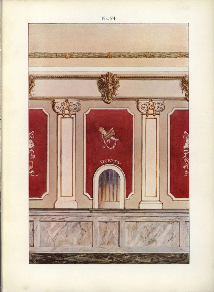 An illustration from American decorator: a collection of colored sketches for the use of painter and decorators., 1917, leaf 13