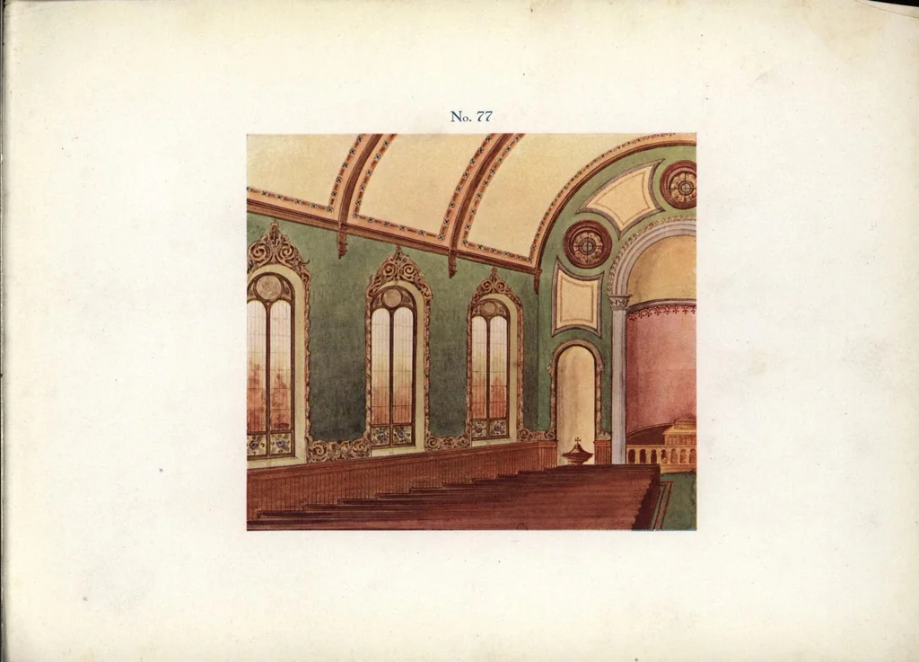 An illustration from American decorator: a collection of colored sketches for the use of painter and decorators., 1917, leaf 15