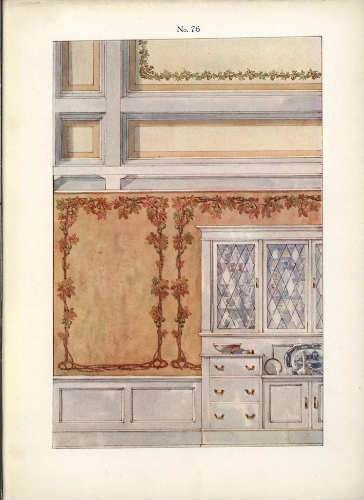 An illustration from American decorator: a collection of colored sketches for the use of painter and decorators., 1917, leaf 16