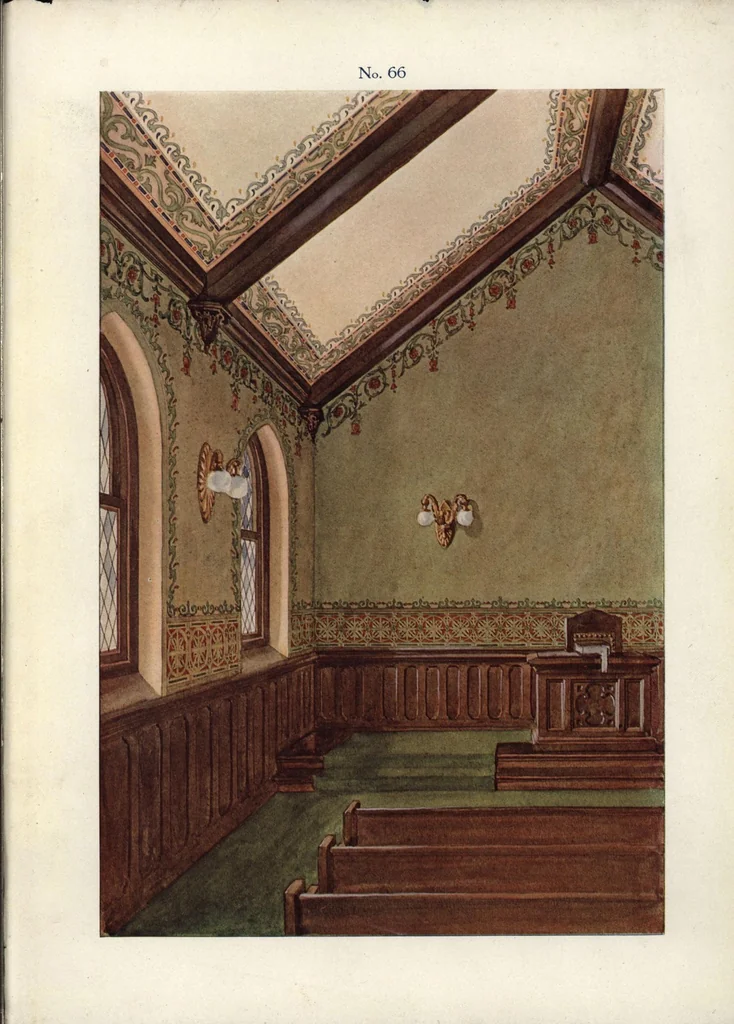 An illustration from American decorator: a collection of colored sketches for the use of painter and decorators., 1917, leaf 5