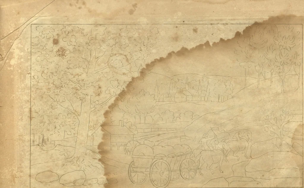 An illustration from American Drawing Magazine 1805, 1805, leaf 12