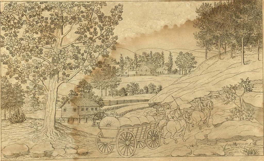An illustration from American Drawing Magazine 1805, 1805, leaf 13